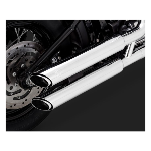 Vance & Hines PCX 3" Round Twin Slash Slip-On Mufflers For Harley
