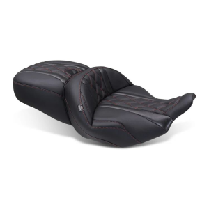 Mustang Super Touring Deluxe Diamond One-Piece 2-Up Seat For Harley FLHX / FLTRX 2023-2026